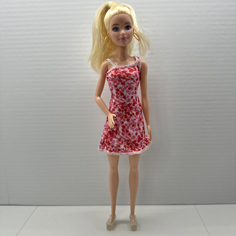 Mattel Barbie Fashionistas Doll 205 with Blond Ponytail and Floral Dress